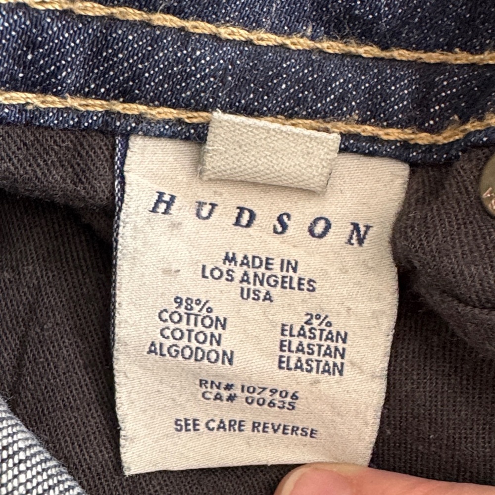 Hudson Bootcut Jeans – Made in USA – Size 29 – Dark Wash - Picture 6 of 7